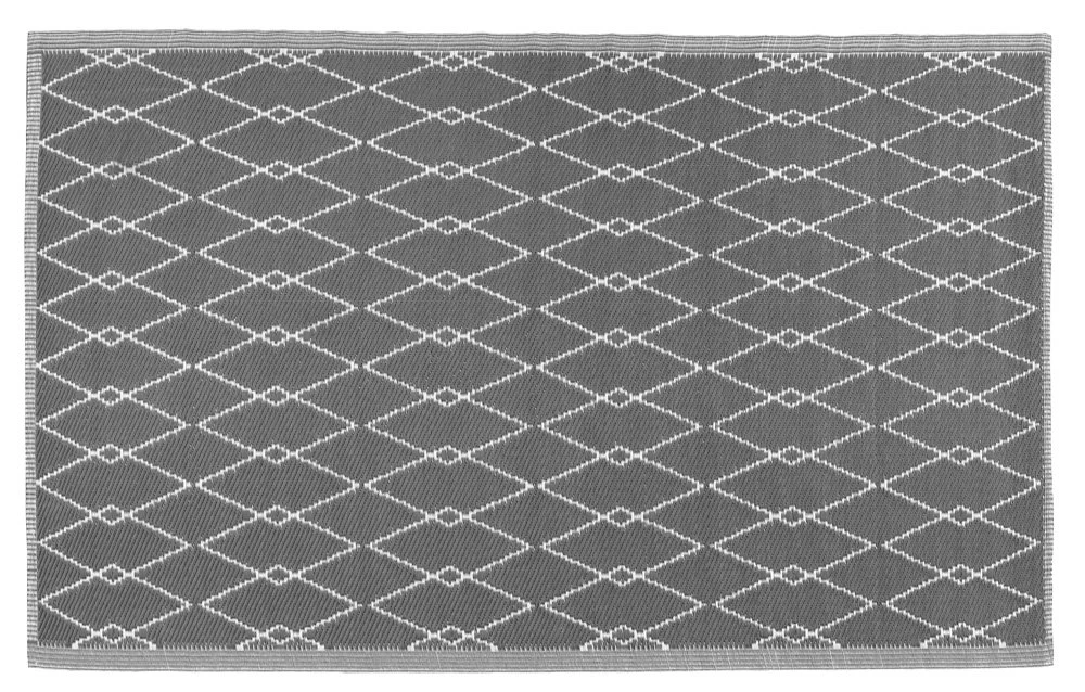 Buitenkleed MESH Dark Grey / White - 180 X 120 Cm