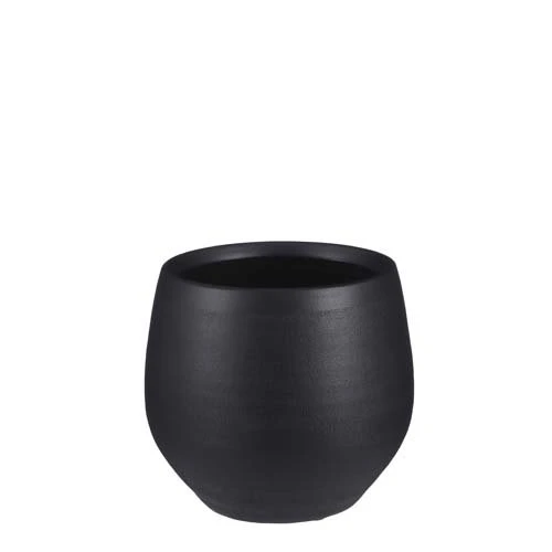 Douro Pot Rond Zwart Mat - H20xd23cm