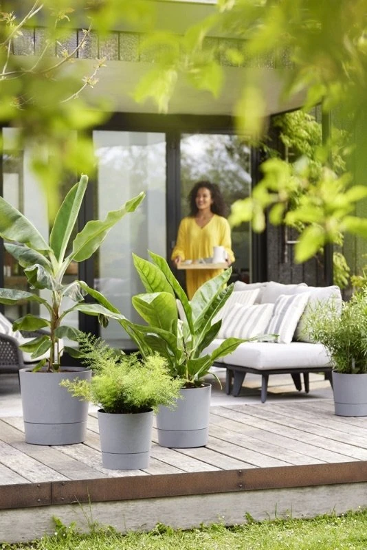 Elho Bloempot Greensense Aqua Care Rond 30cm Grijs - Afbeelding 7