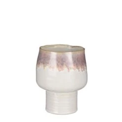 Ingo Pot Op Voet Rood - H17,5xd14cm