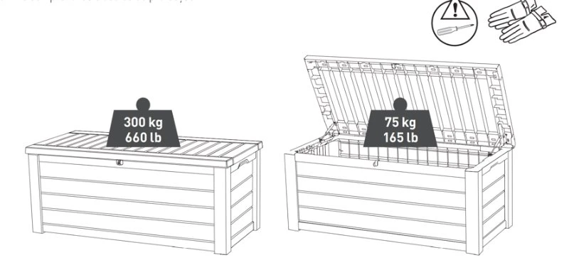 Keter Westwood Opbergbox 570L Grafiet - Afbeelding 6