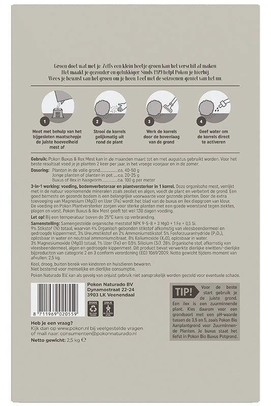 Pokon Buxus & Ilex Mest 2,5kg - Afbeelding 2