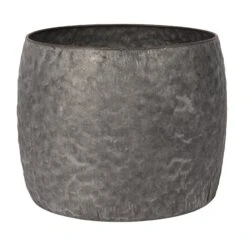 Pot Metaal Antique Grey (Incl. Liner) - Ø 25,5 X H 20 Cm