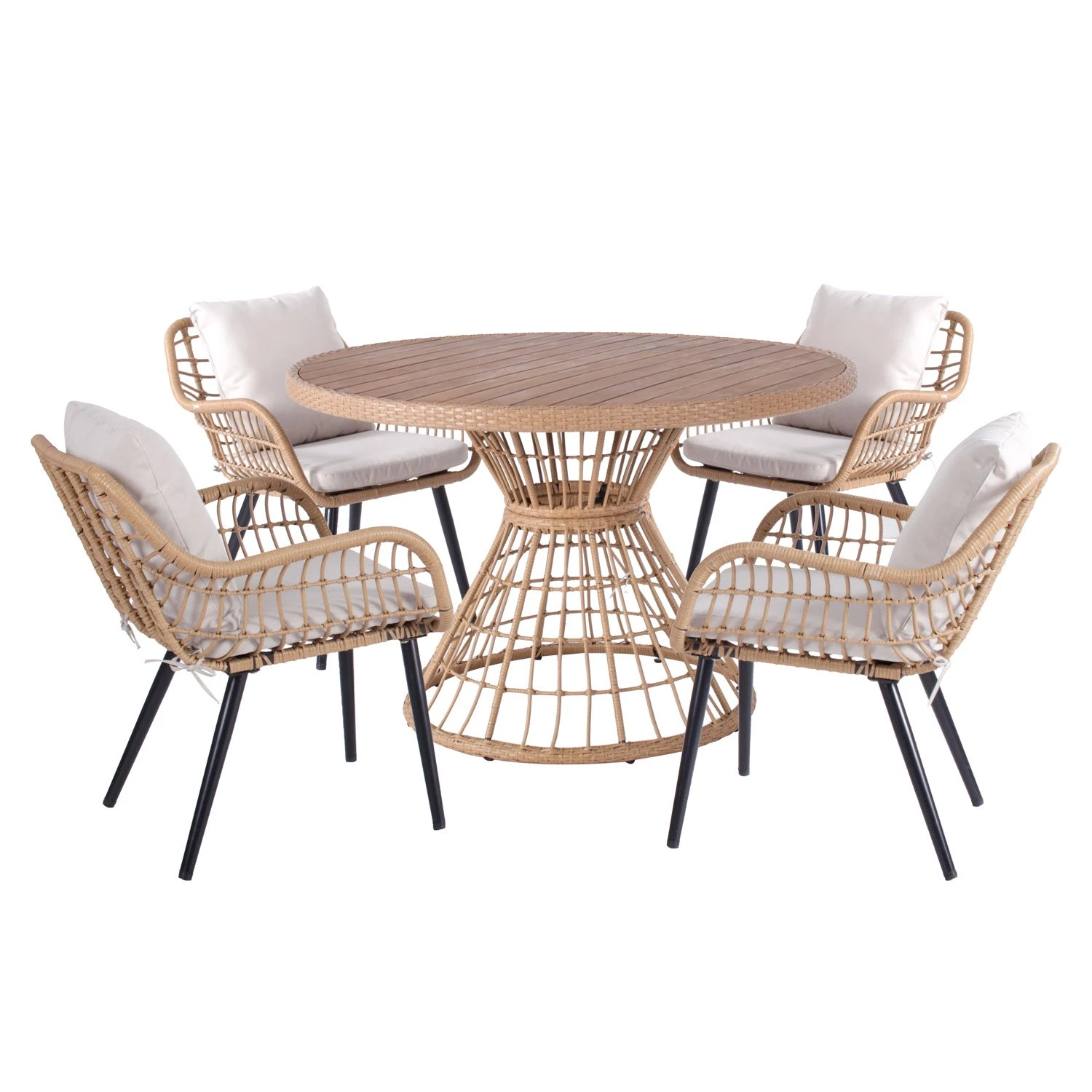 Royal Seasons COCOON Dining Set 4p Naturel