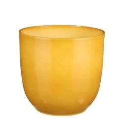 Tusca Pot Rond Oker - H23xd25cm